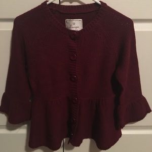 Maroon cardigan